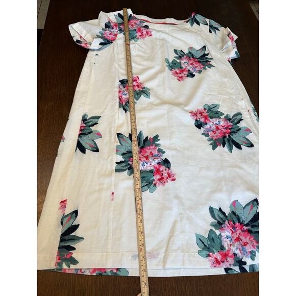 Joules Floral Linen Shift Dress Women 16 Beach Cruise Spring Easter Summer Stain - Picture 6 of 14